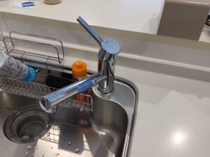 福岡キッチン取付け隊　タッチレス水栓への取替　施工前
